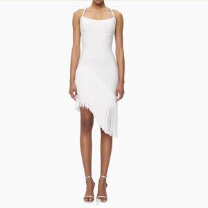 Hervé Léger  Zoe Fringe-Trimmed Bandage Minidress